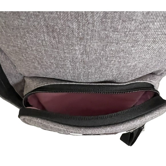 Disney Baby Minnie Mouse Gray & Pink Insulated Pocket Backpack Diaper Bag - Picture 7 of 15